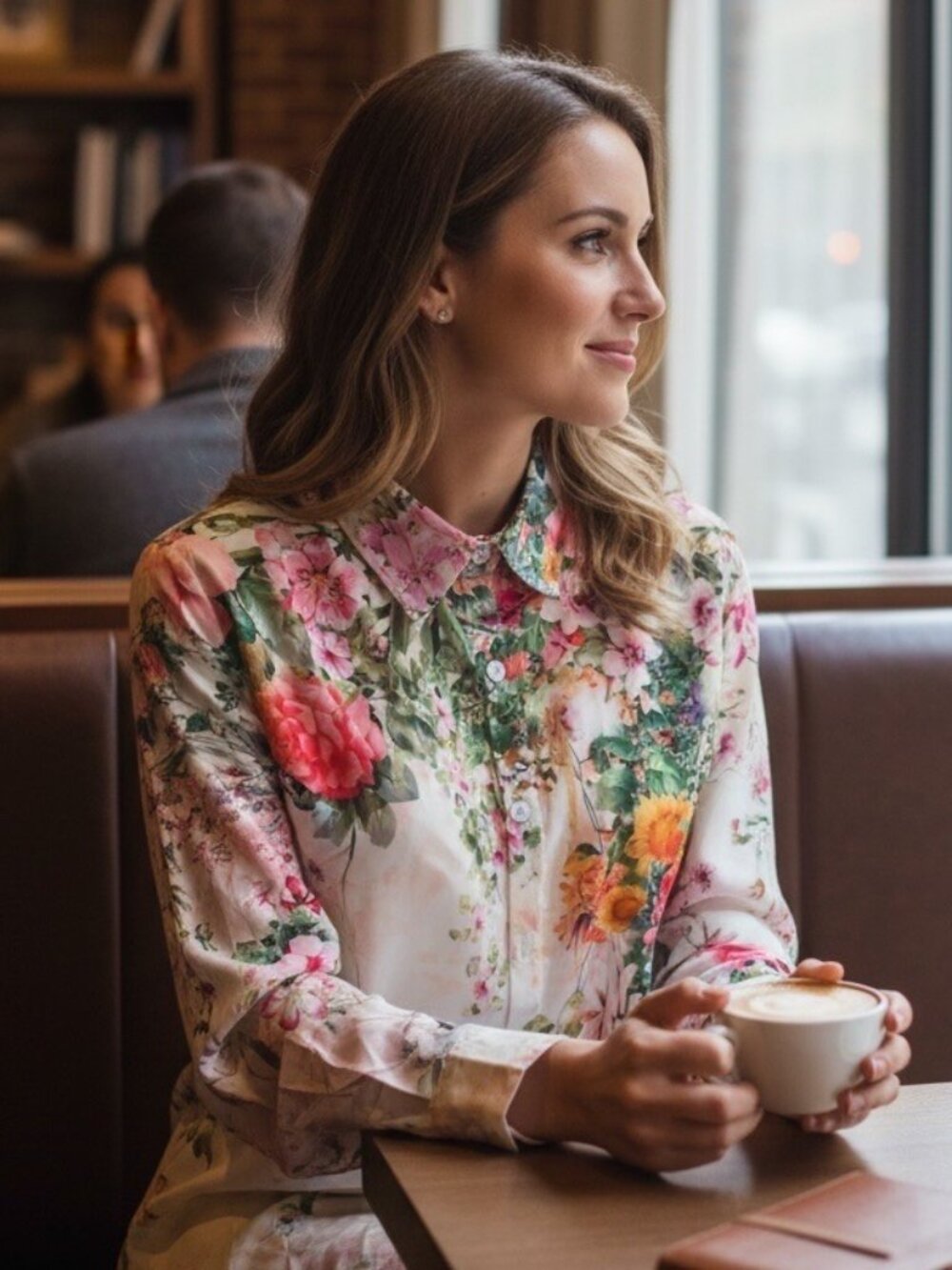 Vibrant Floral Button-Down Blouse | Size 4XL